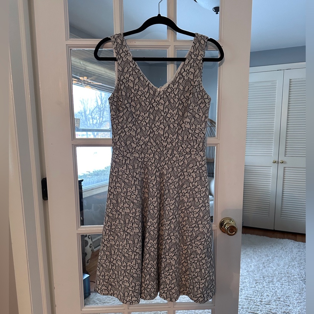 Catherines Monochrome Patterned Midi Dress